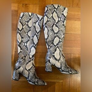 Marc Fisher Snake Skin Knee-high Boots